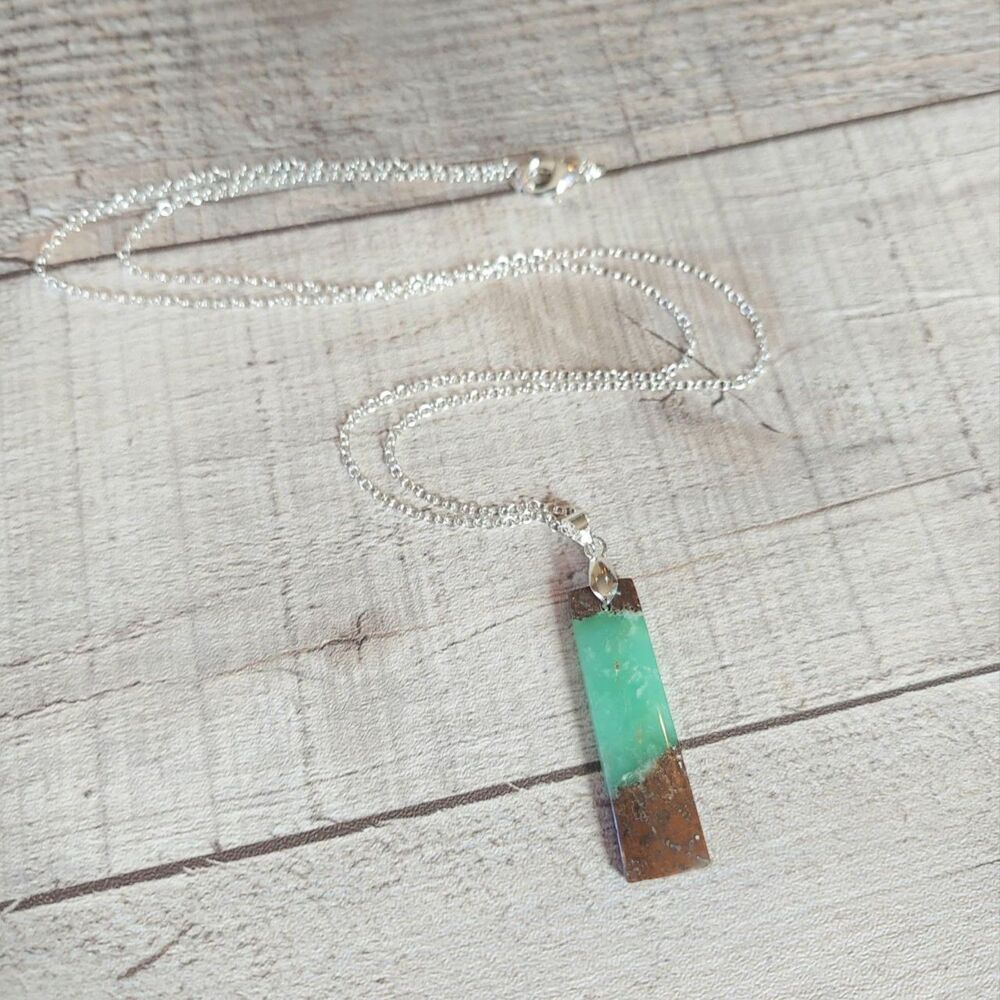 Natural Gemstone Bio Chrysoprase Necklace